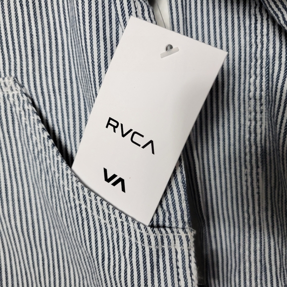 RVCA Garn Striped Denim Jacket Women's Size XS - Picture 3 of 10